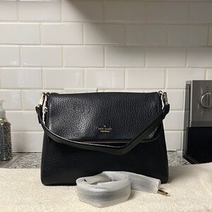 NWOT Kate Spade black pebbled shoulder bag
